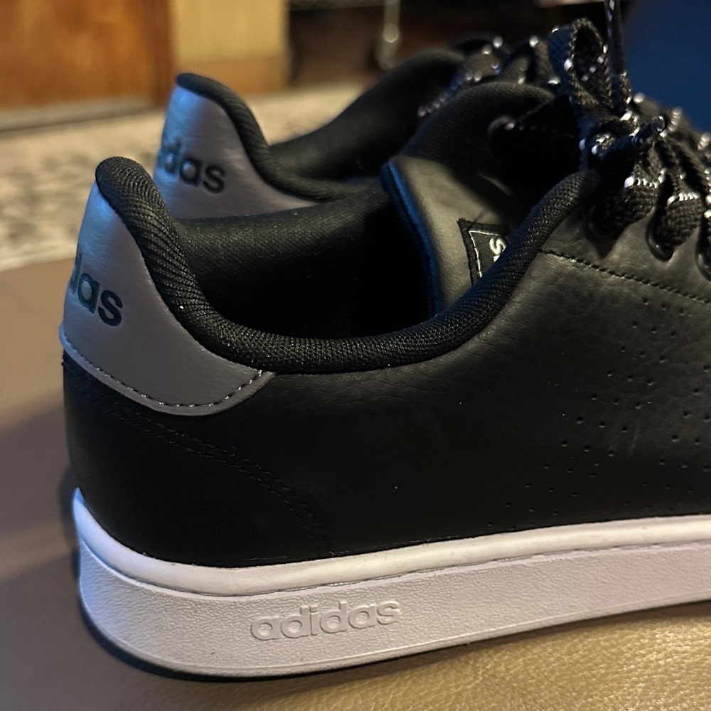 Adidas Cloudform Black Leather Men's Sneakers - Picture 2 of 14